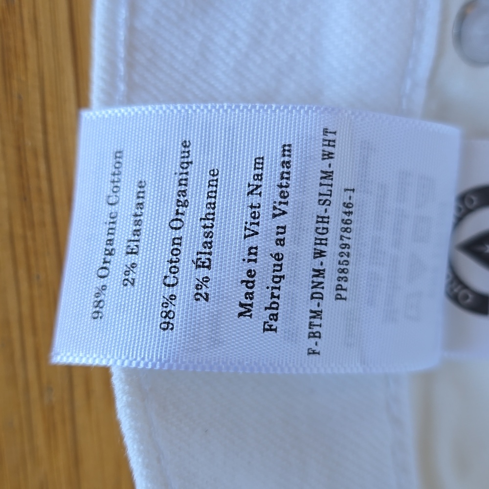 NWOT, Everlane, The Way-High Slim Jean, White, Women's 27S - Picture 14 of 16